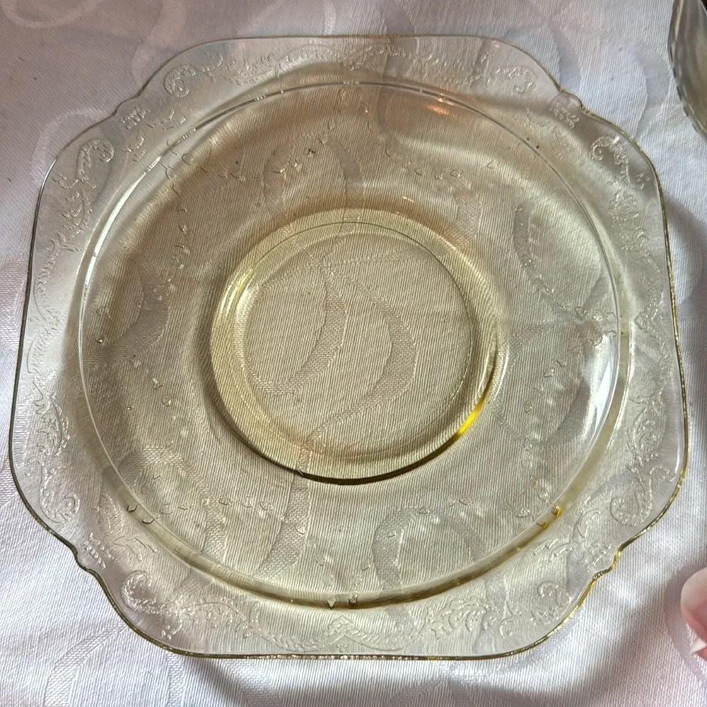 Vintage Federal Glass Amber Yellow from the Depression Era